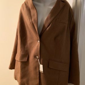 Talbot brown woven in Italy button  jacket